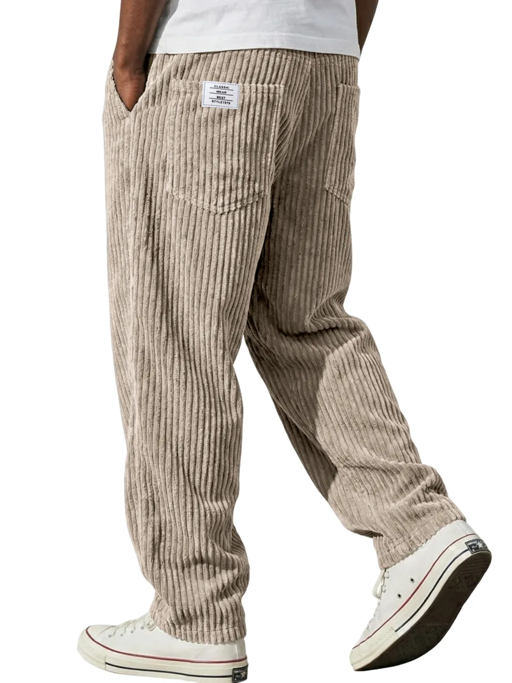 Relaxed Corduroy Seamed Detail Trousers