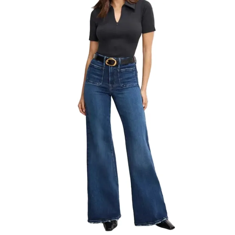 Wide-Leg High-Rise Palazzo Women's Jeans