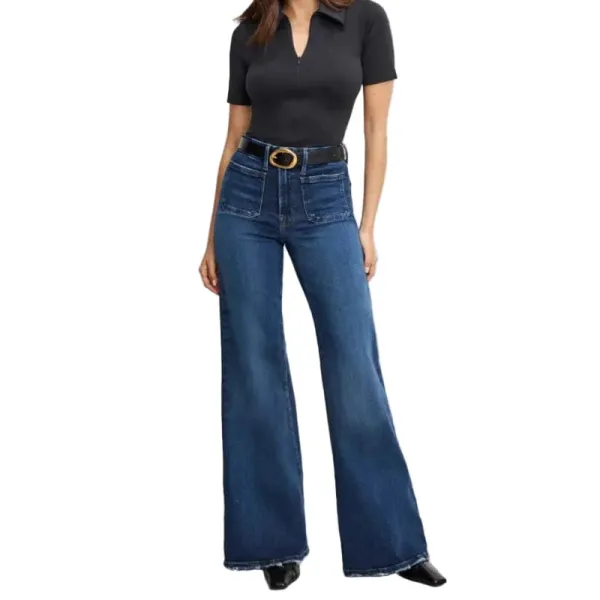 Wide-Leg High-Rise Palazzo Women's Jeans