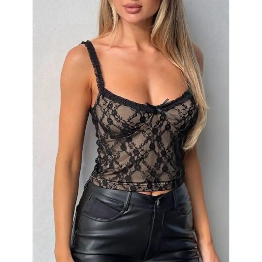 Lace Sweetheart Neck Camisole Top
