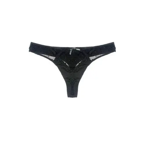 Satin And Mesh Thong
