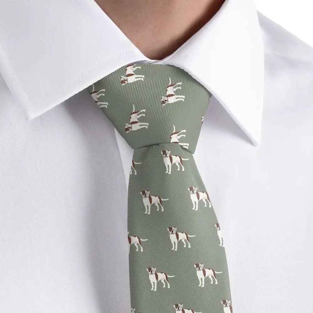 Refined Bulldog Design Necktie