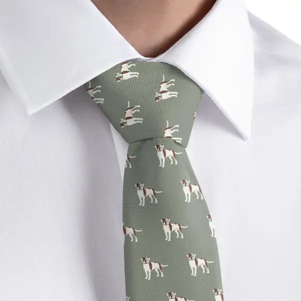 Refined Bulldog Design Necktie