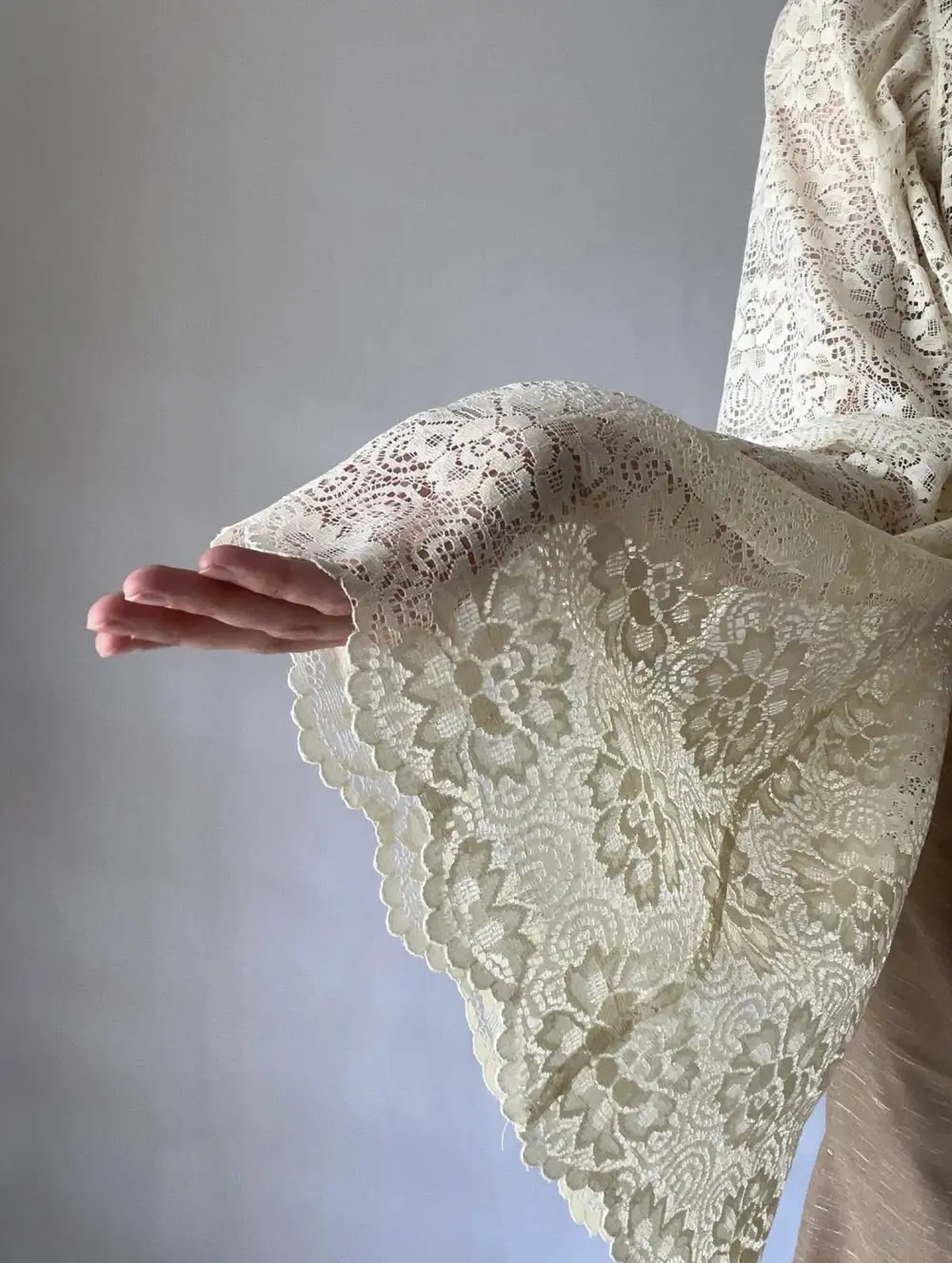 Lace Flare Sleeve Design Top