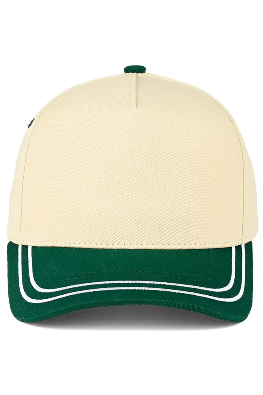 With Retro Stripe Cotton Trucker Cap