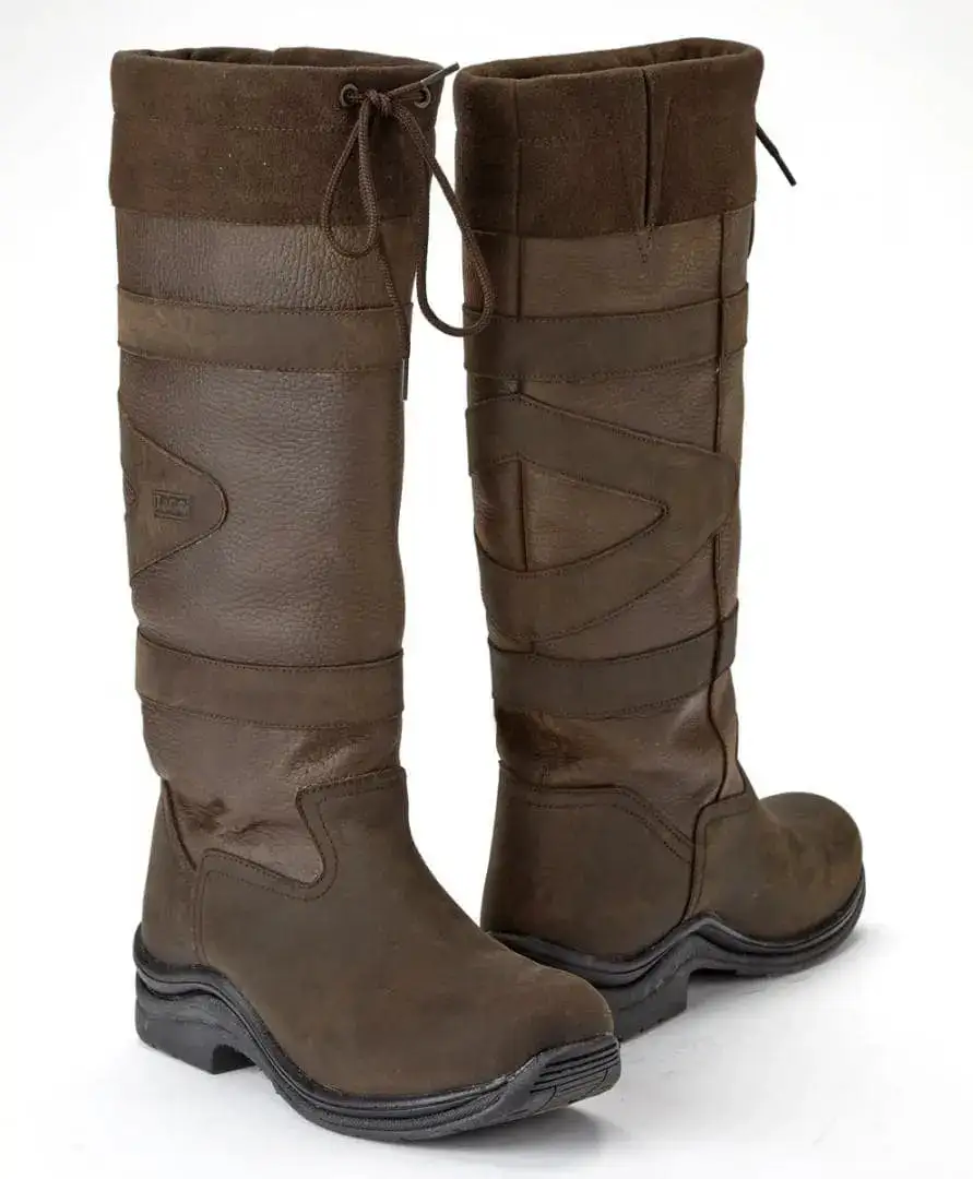 Modern Weather-Ready Leather Riding Boots