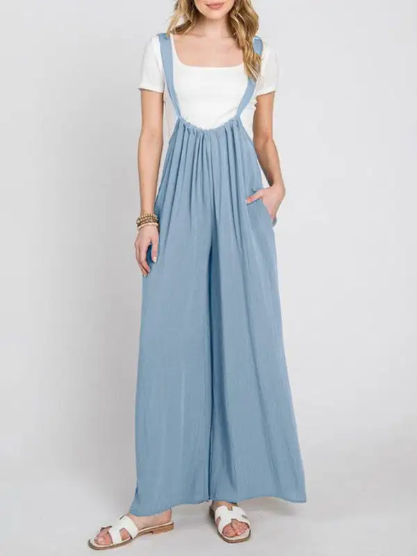 Jumpsuit Clean All Match Lace Up Pants