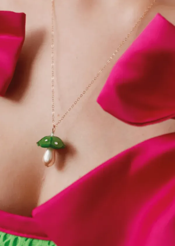 Mushroom Pendant Necklace