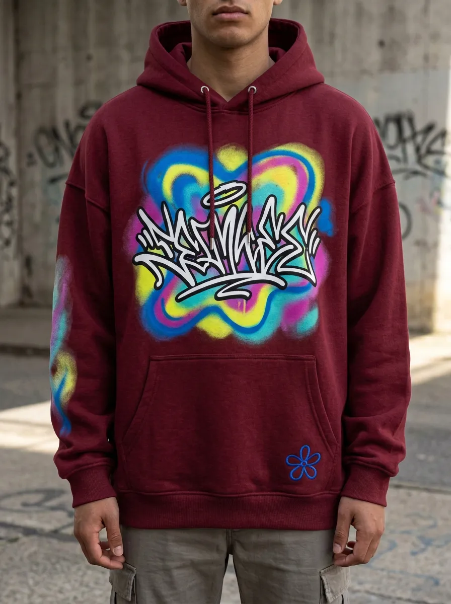 Unisex Graffiti Halo Airbrush Hoodie
