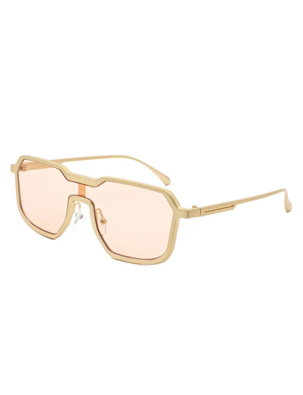 Matte Square Geometric Frame Sunglasses