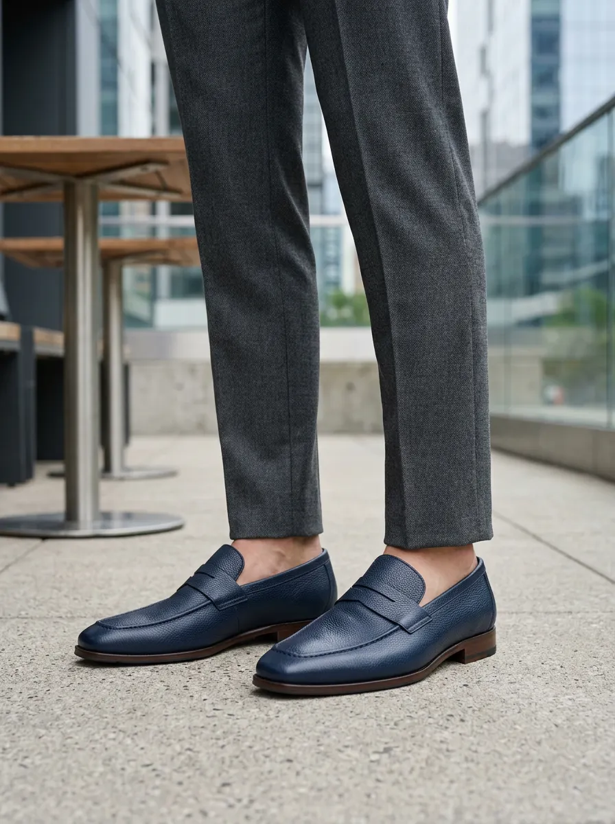 Men's Pebble-Grain Loafers