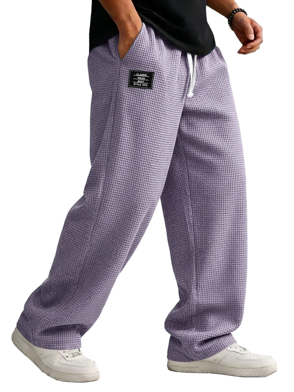 Textured Knit Pull On Trousers