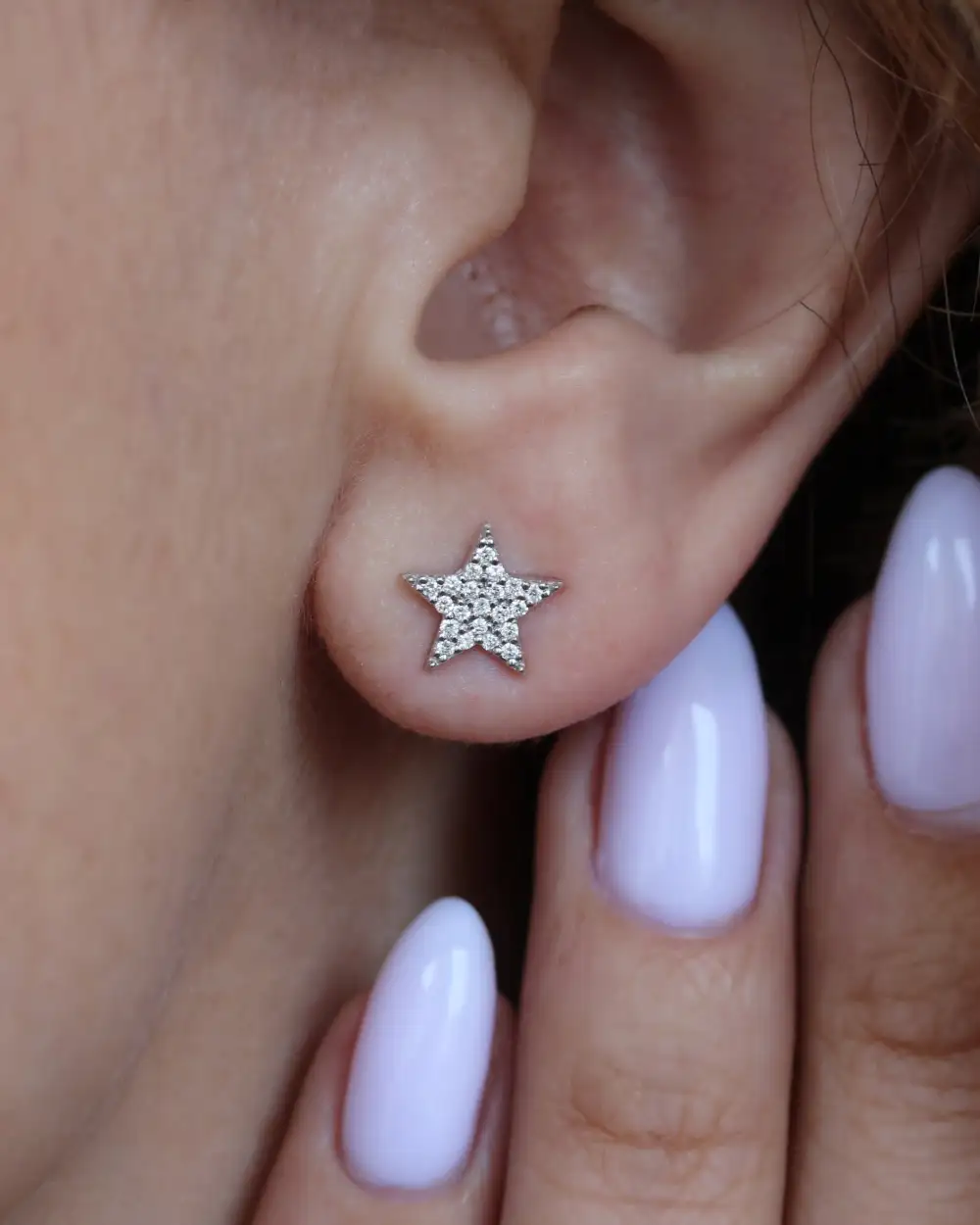 Star Diamond Stud Earrings