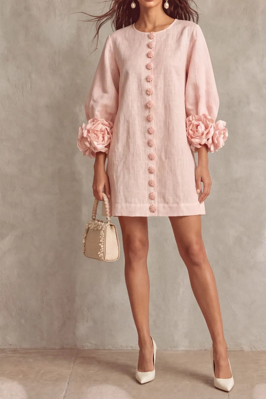 Puff Sleeve Floral Mini Dress