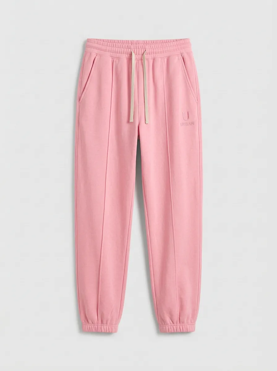 Functional Embroidered Sporty Look Men's Sweatpants