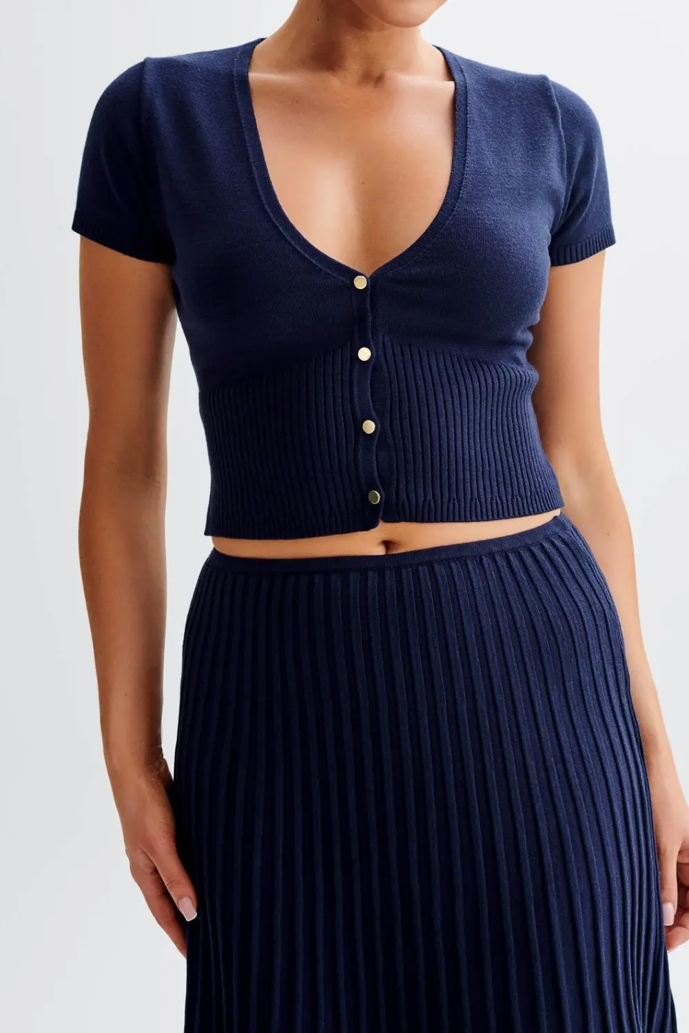 Button Up Knit Top