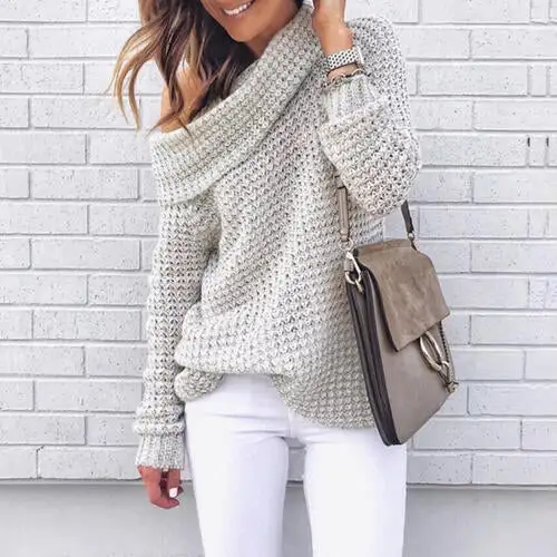 Off Shoulder Openwork Sweater
