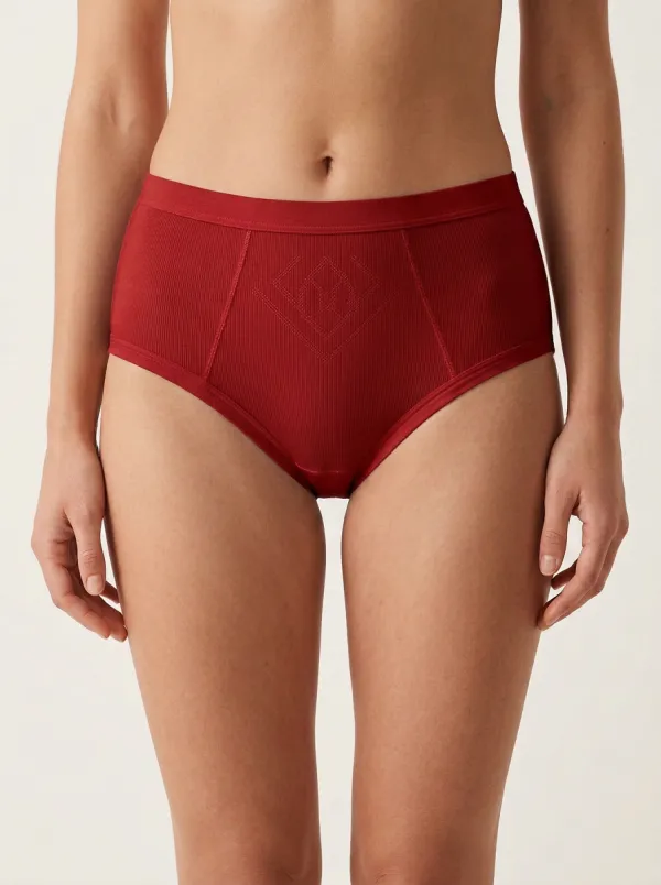Women's Ribbed Geometric Panties