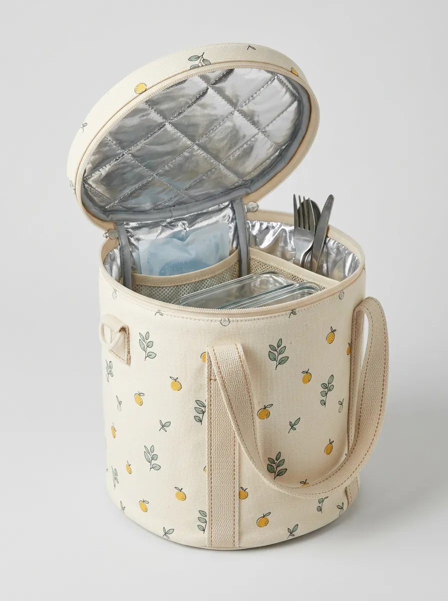 Lemon Fruit Pattern Insulated Printed Lunch Bag