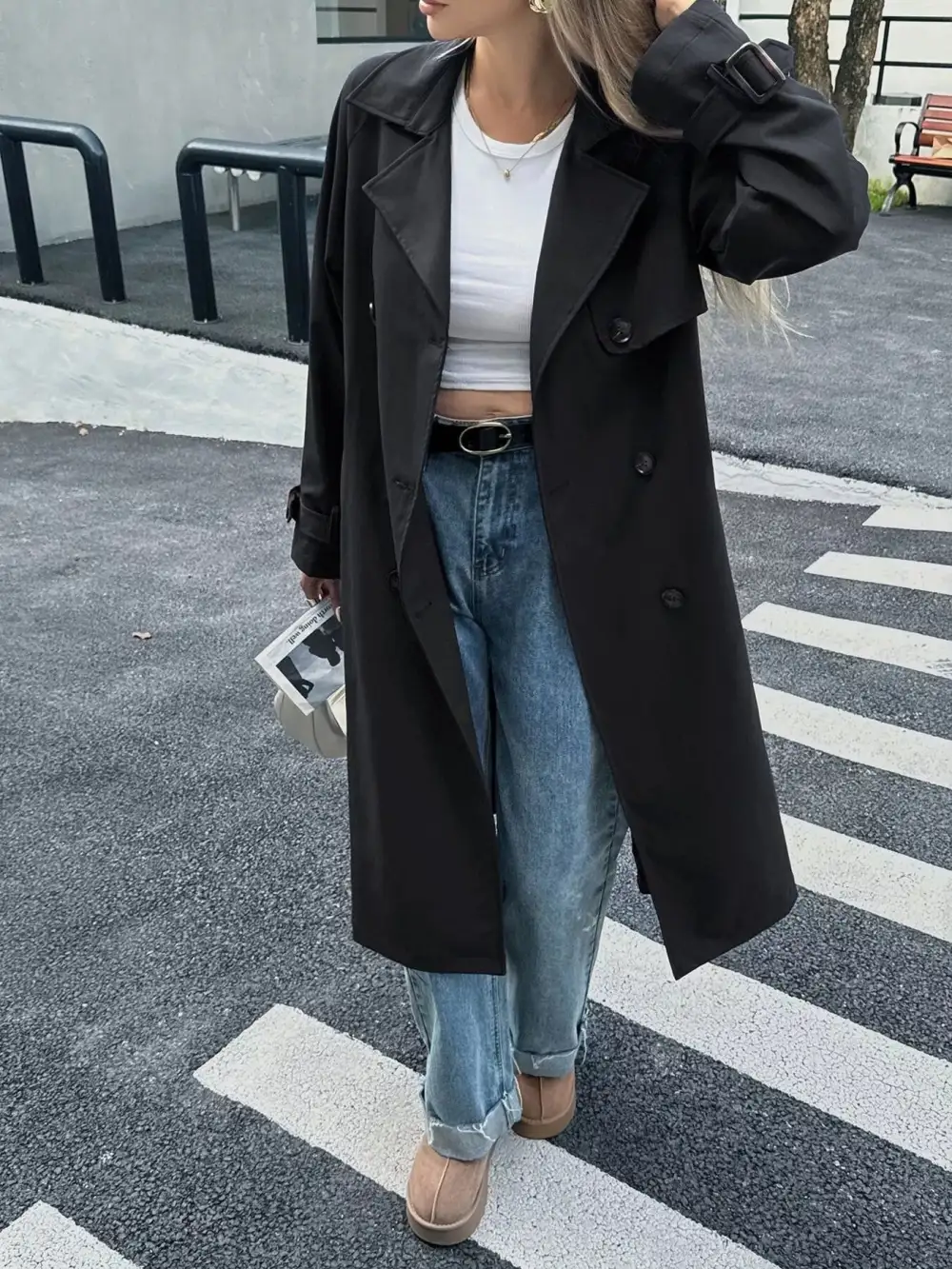 Double-breasted Belted Trench Coat