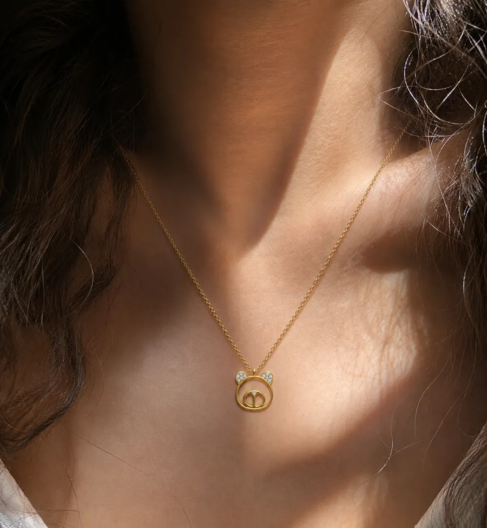 Playful Motif Pink Necklace