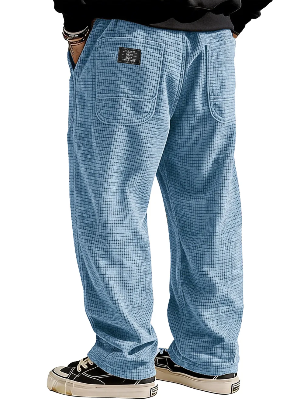 Tailored Textured Knit Pocket Relaxed Pants