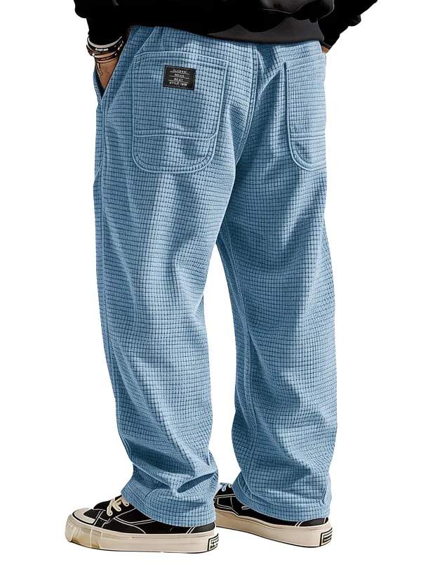 Tailored Textured Knit Pocket Relaxed Pants