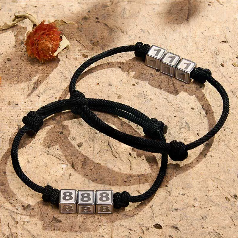 Titanium Steel Angel Numbers Adjustable String Faith Bracelet