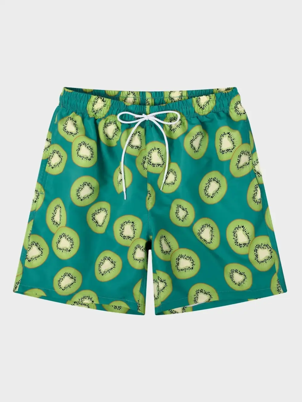 Men's Fruit Print Drawstring Swim Trunks