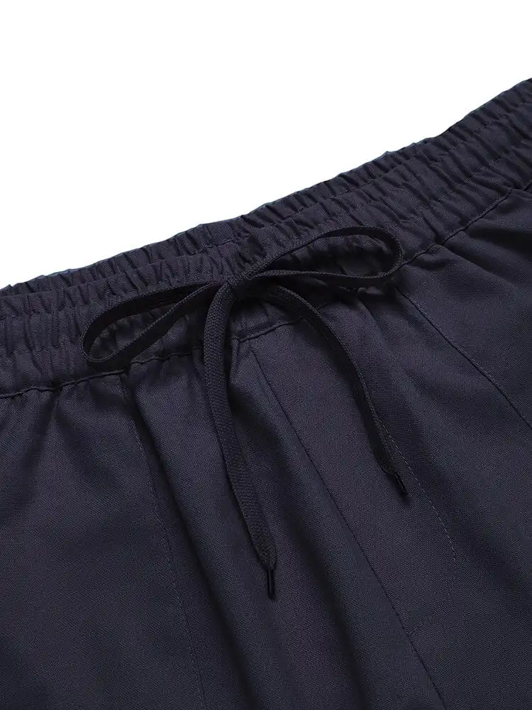Elastic Linen Blend Pants