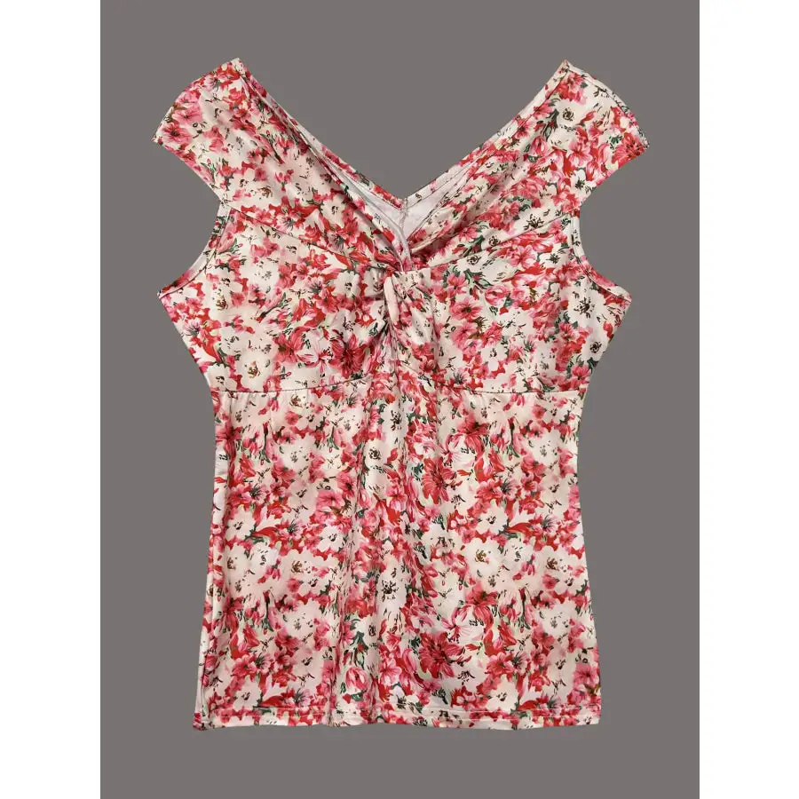 Twisted Front Sleeveless Top