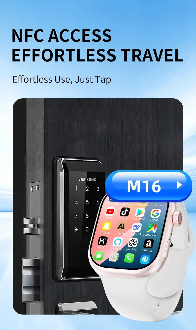 2026 New 4G Android Smartwatch M16