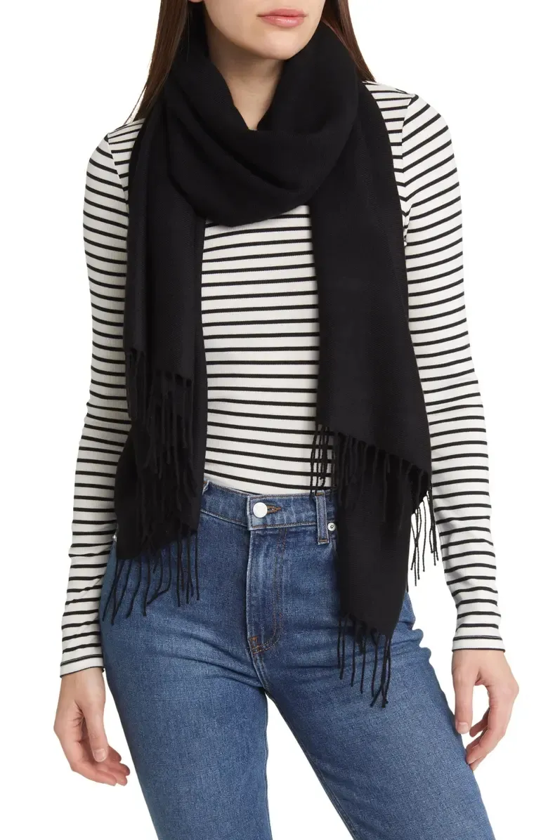 Tissue Weight Wool & Cashmere Scarf