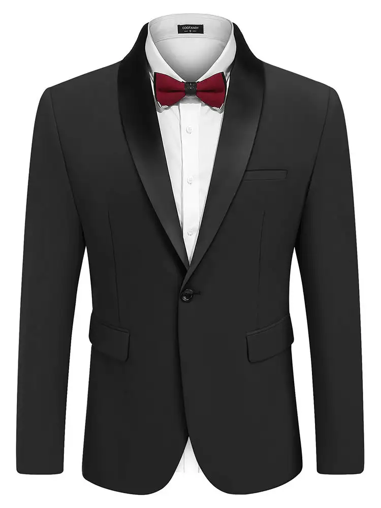 Textured Weave Tailored Blazer Jacket