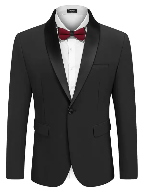 Textured Weave Tailored Blazer Jacket