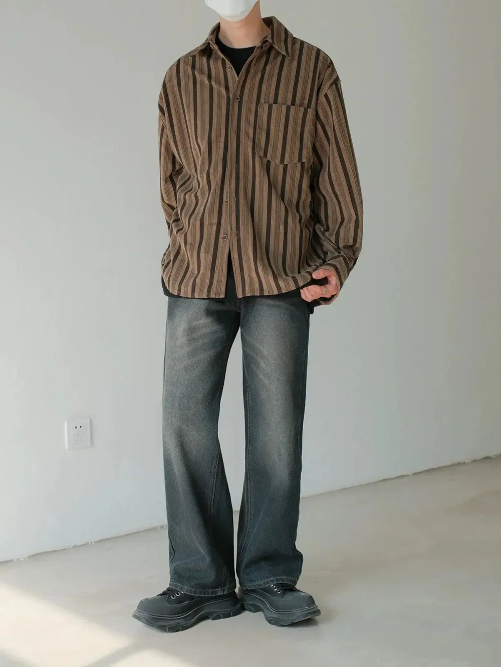 Soft Vertical Stripe Shirt
