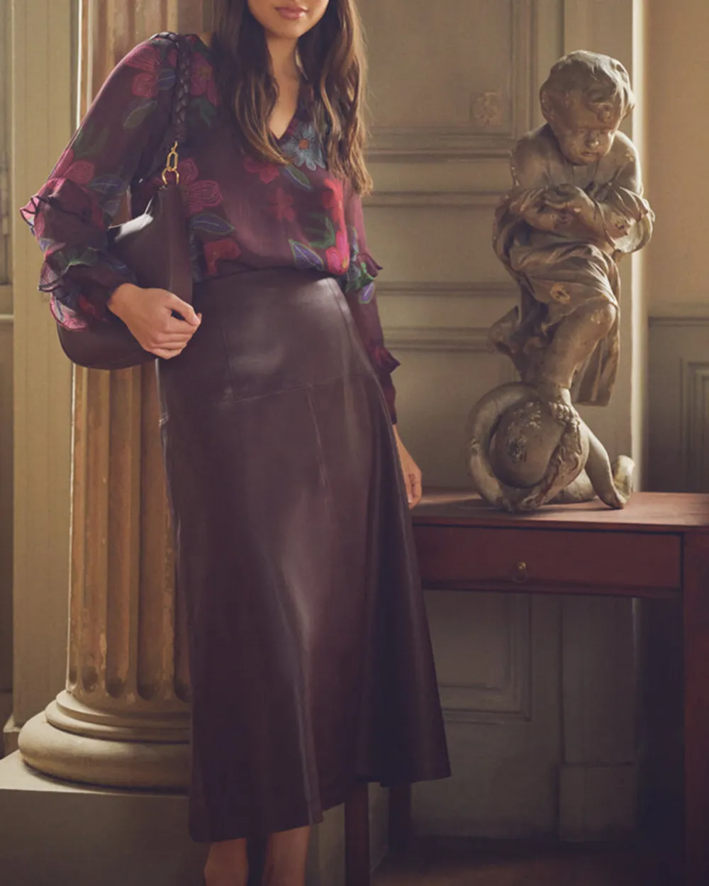 Faux Leather Skirt