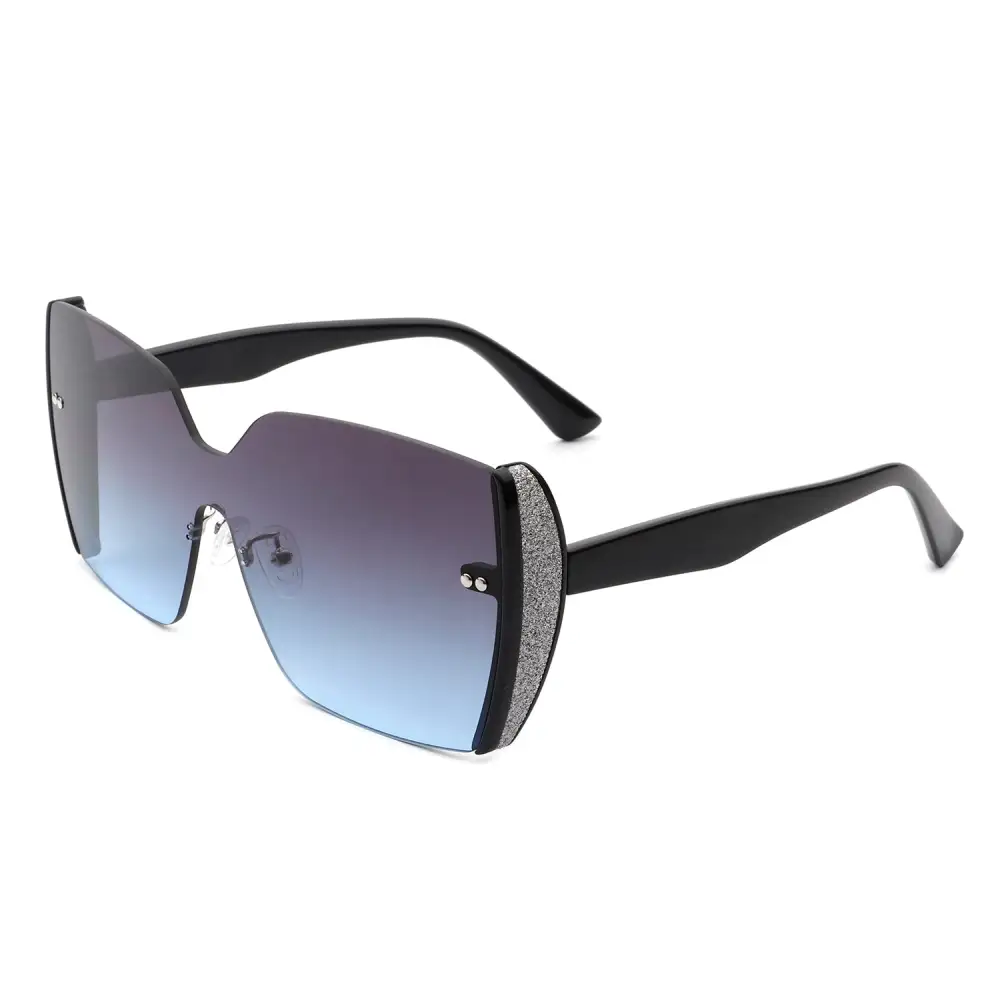 Woven Square Frame Sunglasses