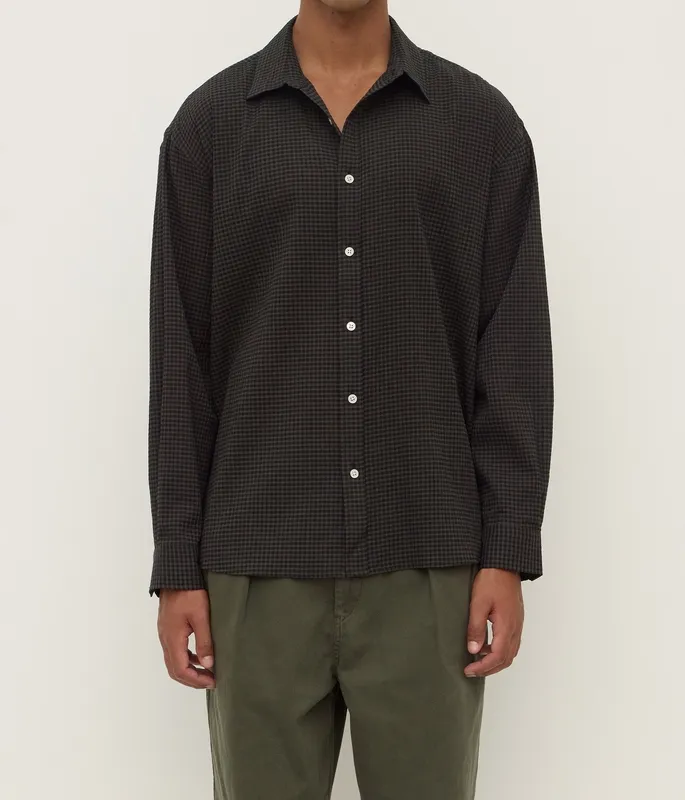 Moss & Black Oversized Cotton Shirt