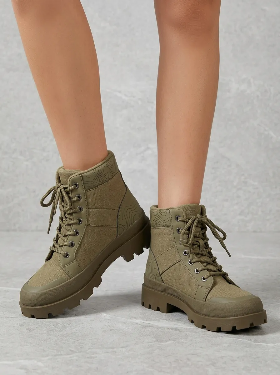 Trek Topographic Canvas Hiking Boots