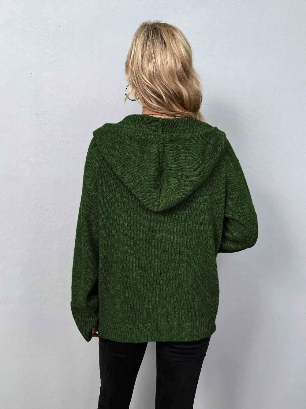 Hooded Button Front Sweater