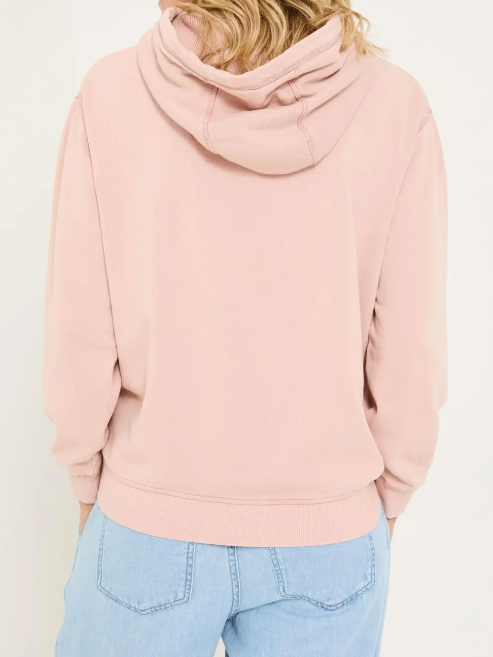 Dusky Pink Dropped Shoulder Hoodie