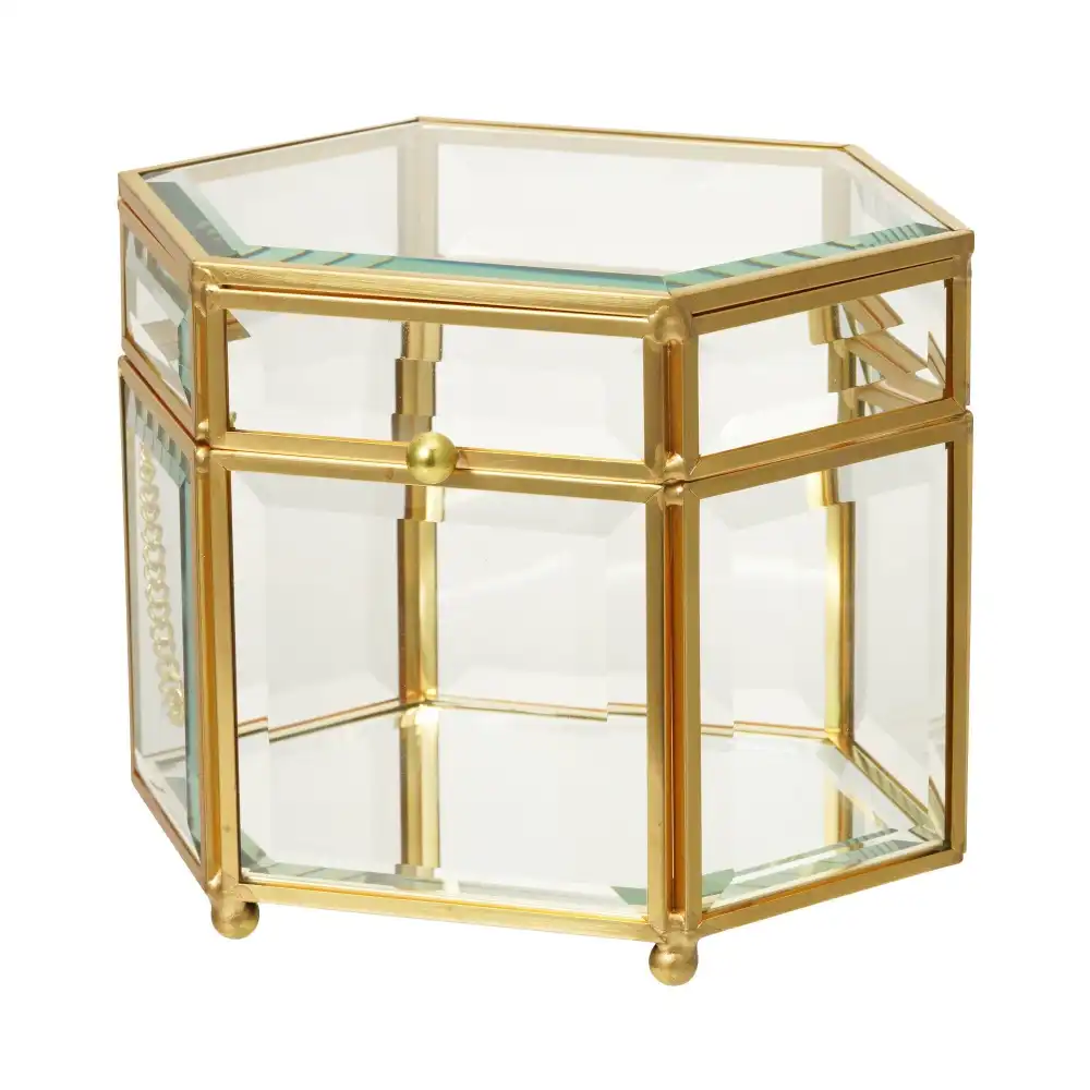 Lamule Iron Glass Box Hexagon