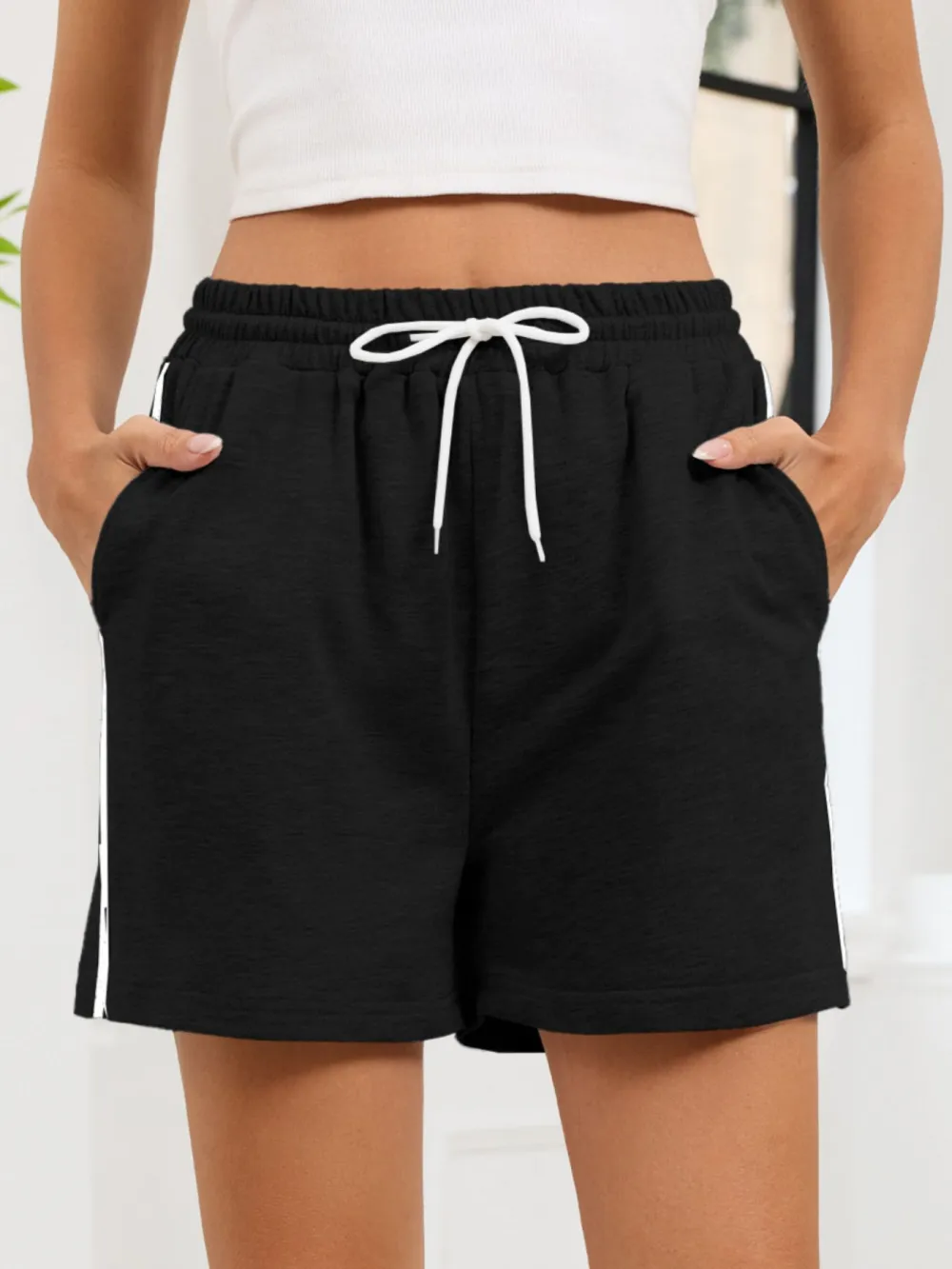 Boutique Drawstring Waist Shorts