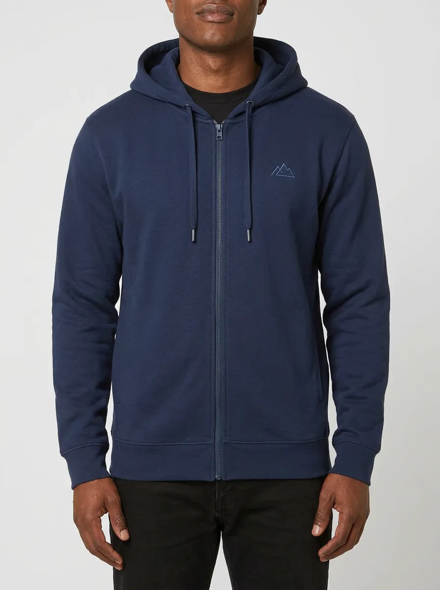Men's Mountain Hiking Lover Graphic Full-Zip Hoodie