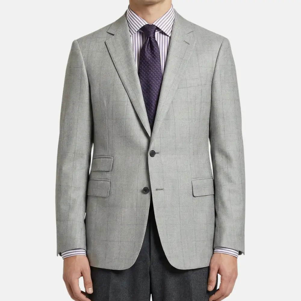 Checked Cashmere Blazer Jacket