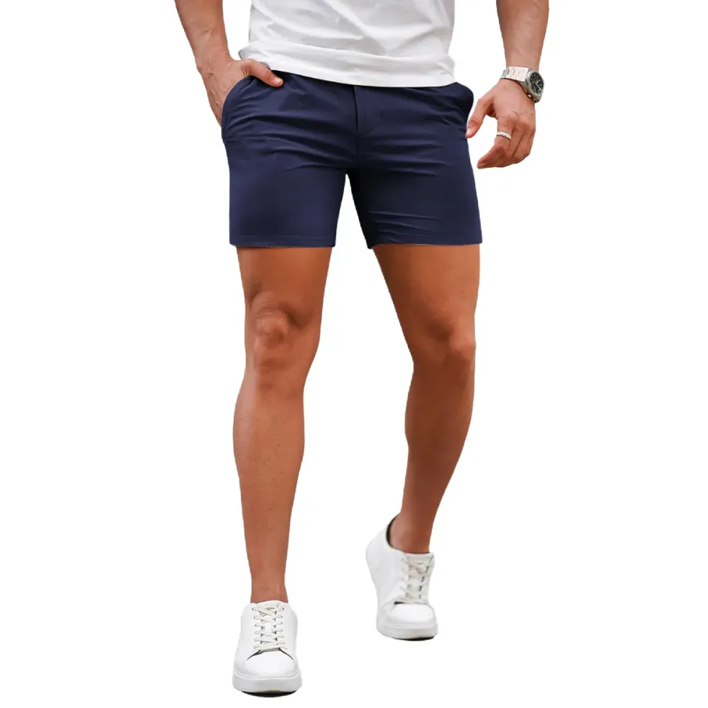 Men's 5 Inch Casual Stretch Slim Fit Chino Shorts