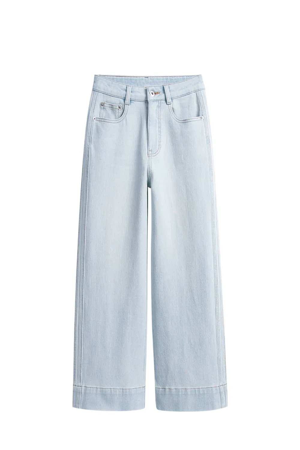 Wide-Leg Classic-Fit Jeans