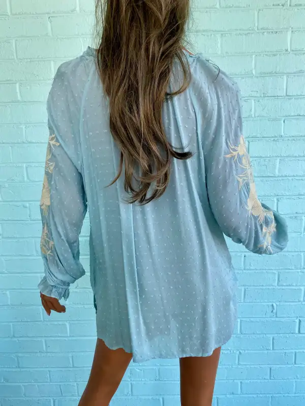 Relaxed Gauze Button Tunic