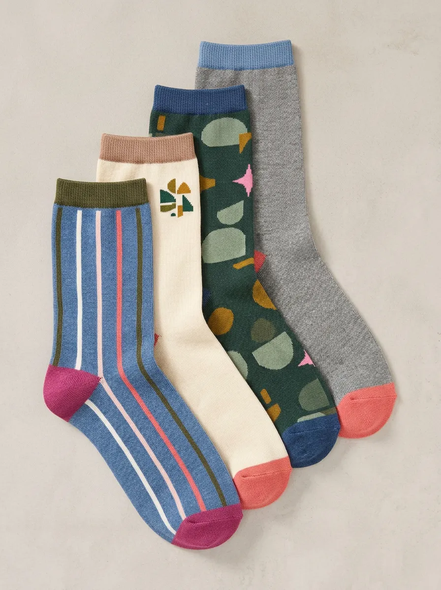 Women's Four Pair Casual Socks